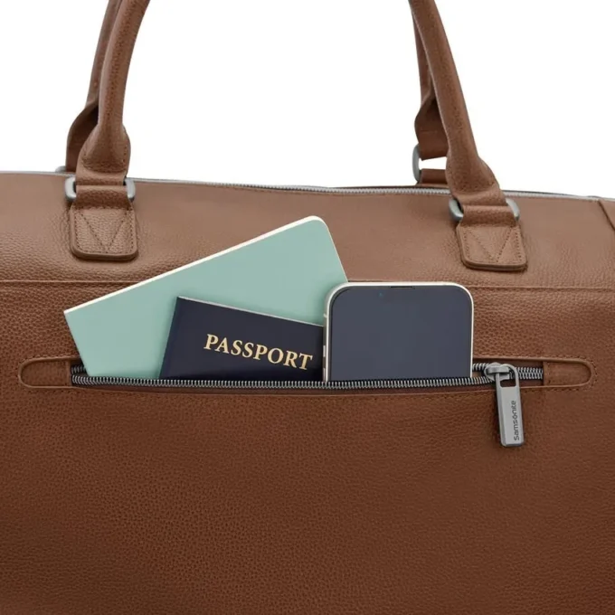 Klassisk weekendbag i skinn Klassisk weekendbag i skinn