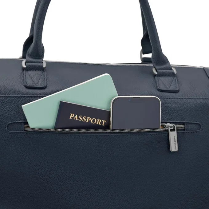 Klassisk weekendbag i skinn Klassisk weekendbag i skinn